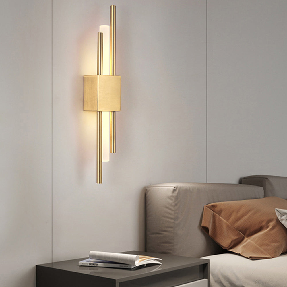 Aplique de pared vertical moderno con luz LED