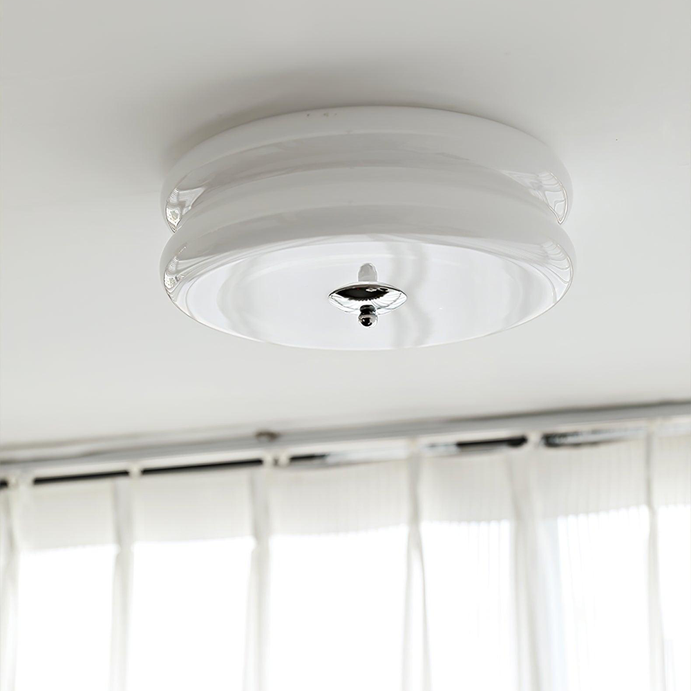 Lámpara de techo Art Decó color crema