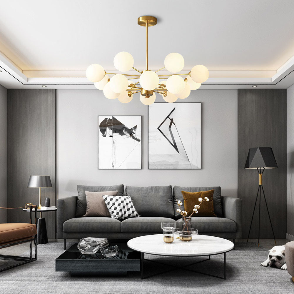 Lámpara de techo minimalista dorada