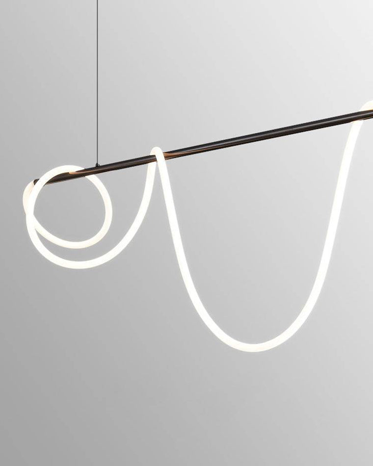 Lámpara colgante LED moderna con diseño de cuerda