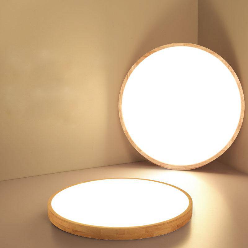 Lámpara de techo empotrada de roble escandinavo Lumivale
