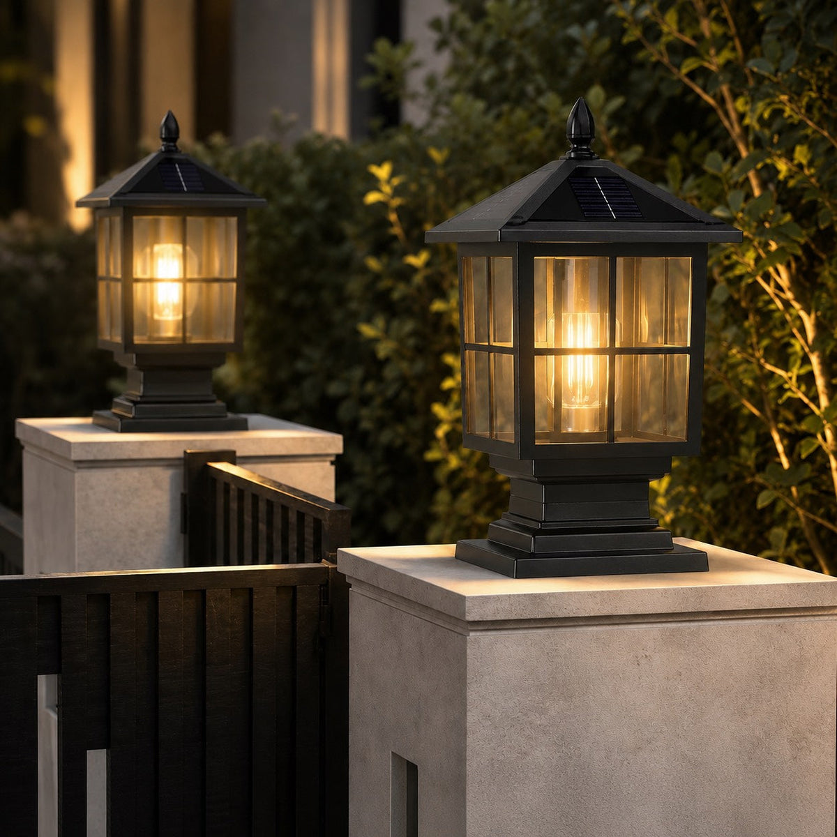 Farol para poste de puerta de doble alimentación