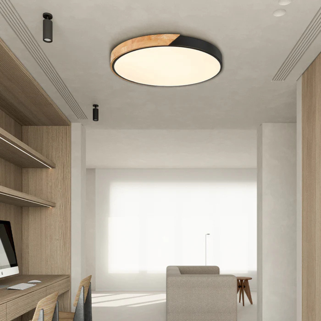 Lámpara de techo de madera escandinava Skalvi