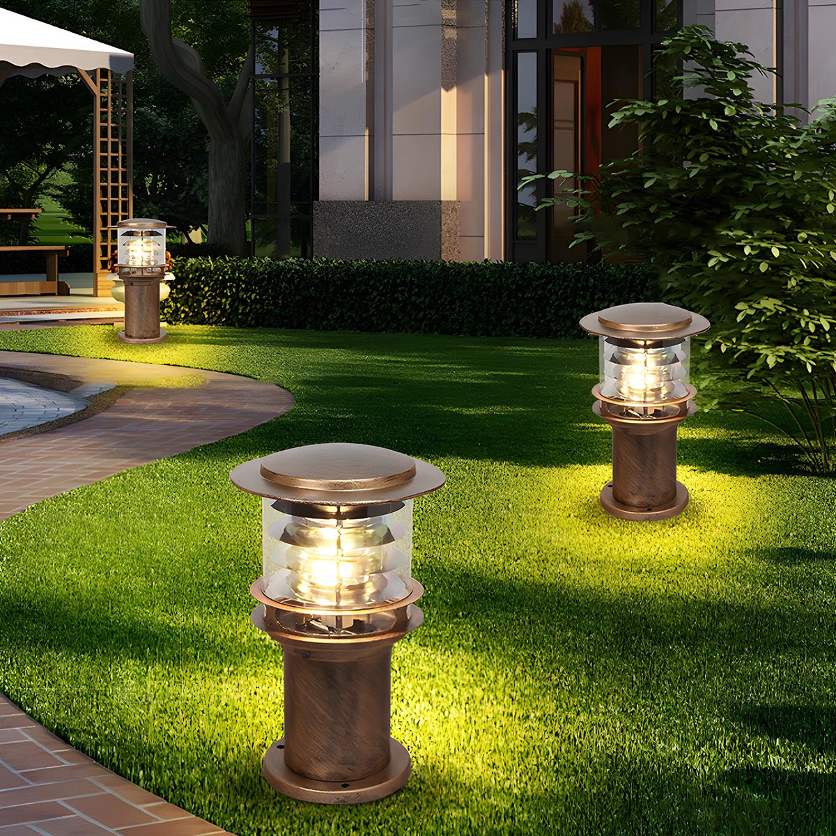 Lámpara de baliza de jardín moderna de aluminio Velmora