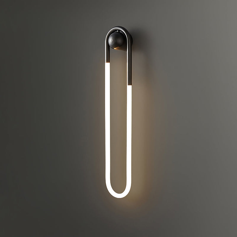 Lámpara de pared ovalada con tubo acrílico