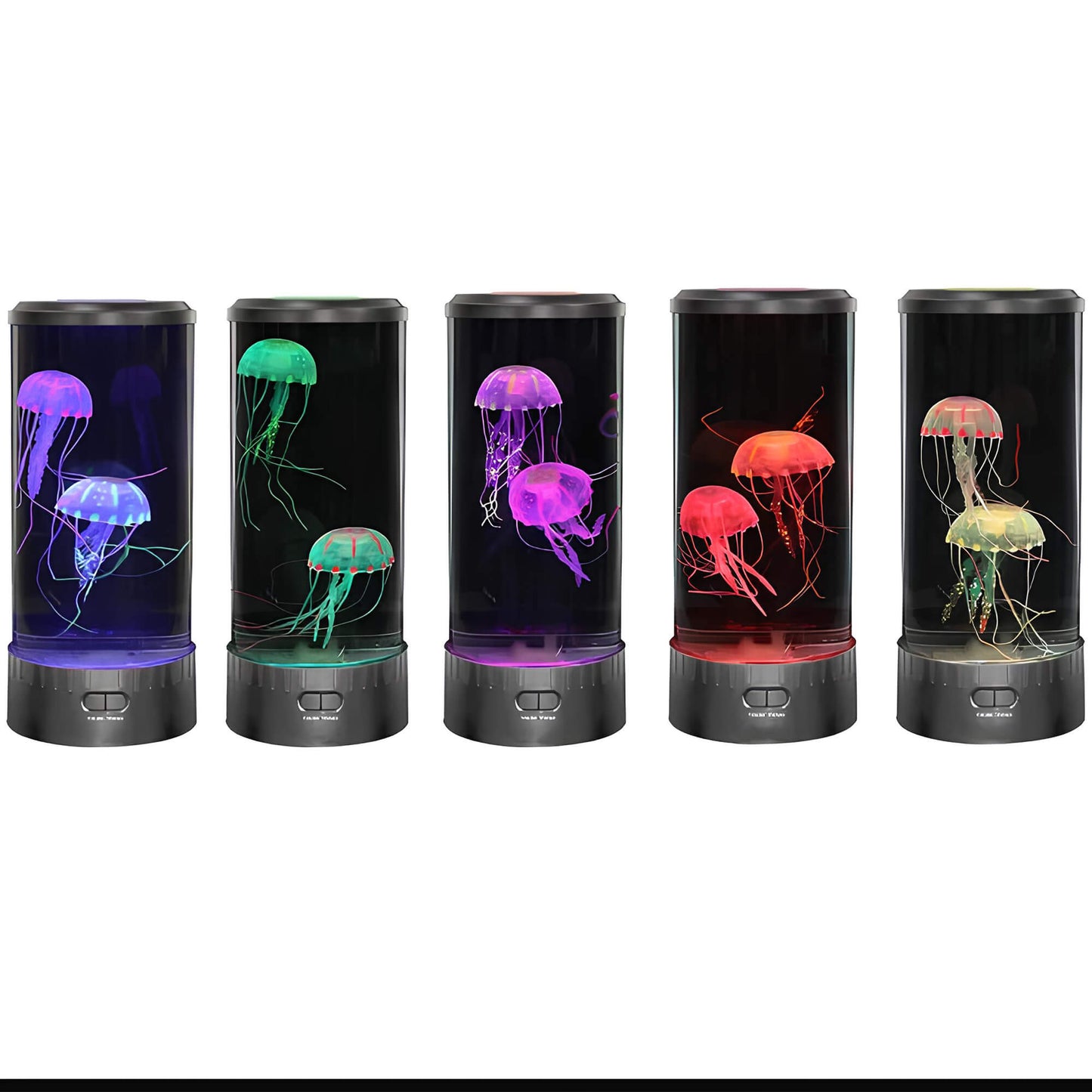 Lámpara de mesa con medusas LED calmantes