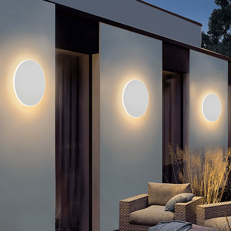 Luz de pared impermeable circular nórdica