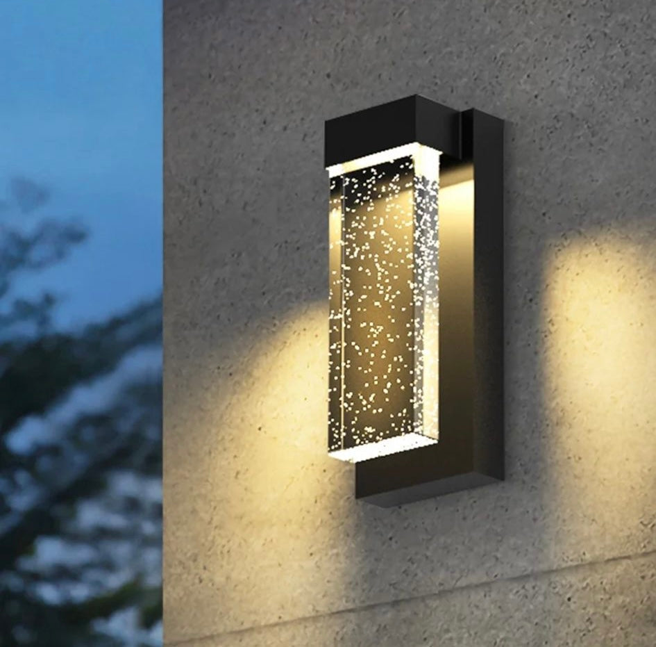 Luz de pared exterior LED de cristal burbuja