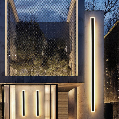 Lámpara de Pared Exterior Moderna Negra con LED IP65