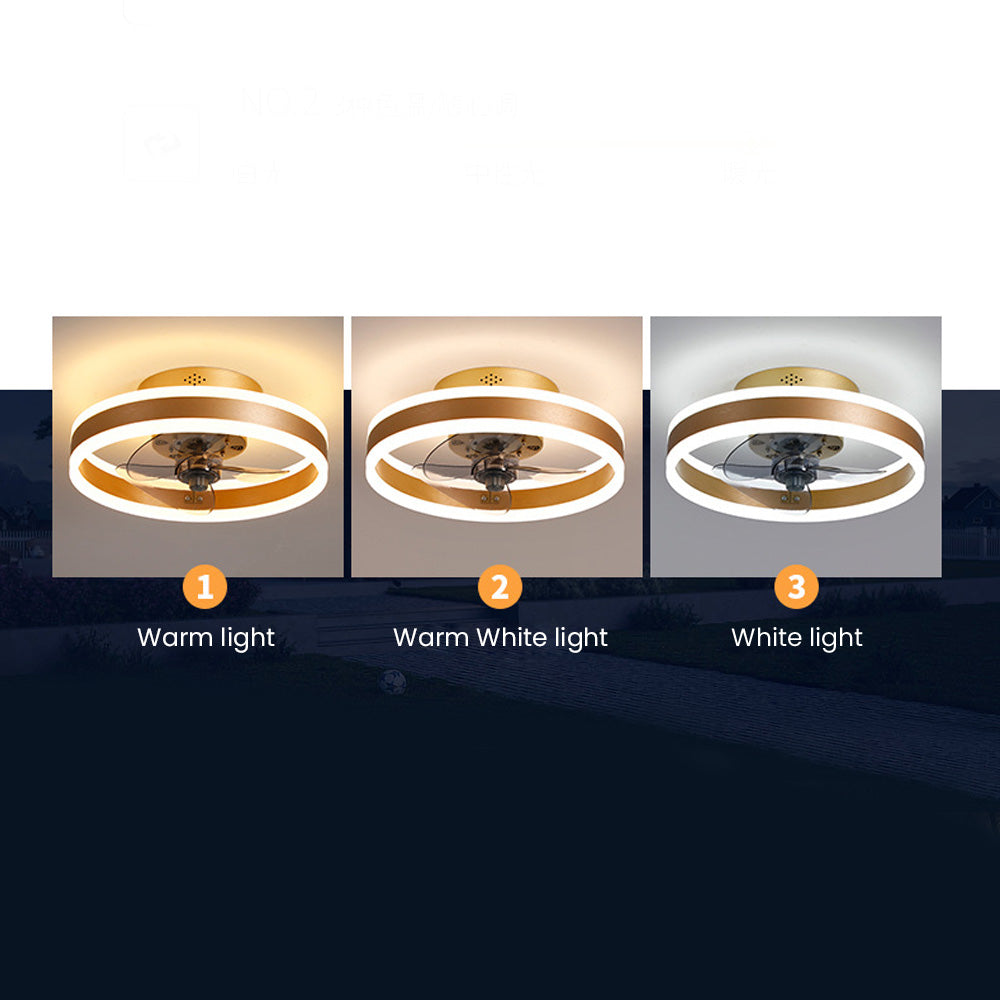 Ventilador de techo empotrado con luz LED