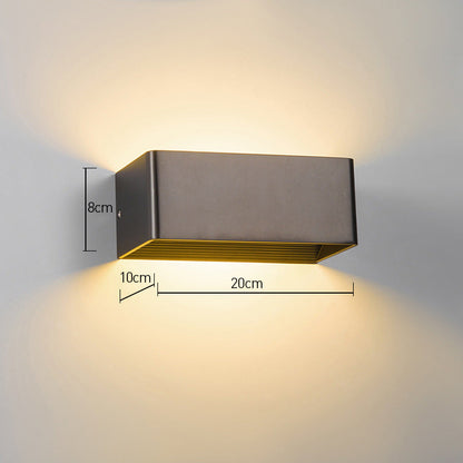 Luz de pared en forma de cubo