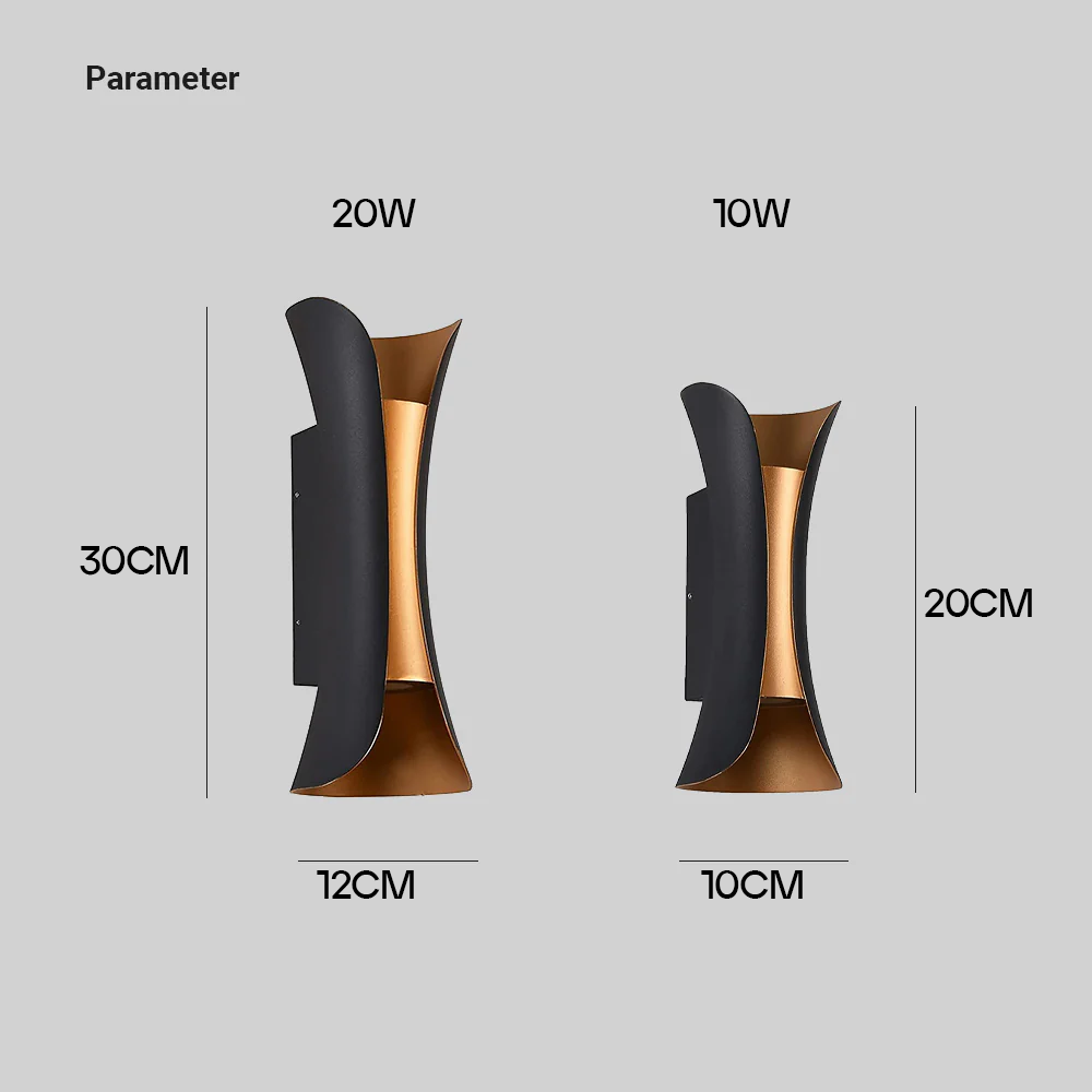Lámpara de pared LED impermeable para exteriores