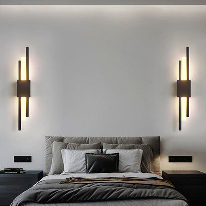 Aplique de pared vertical moderno con luz LED
