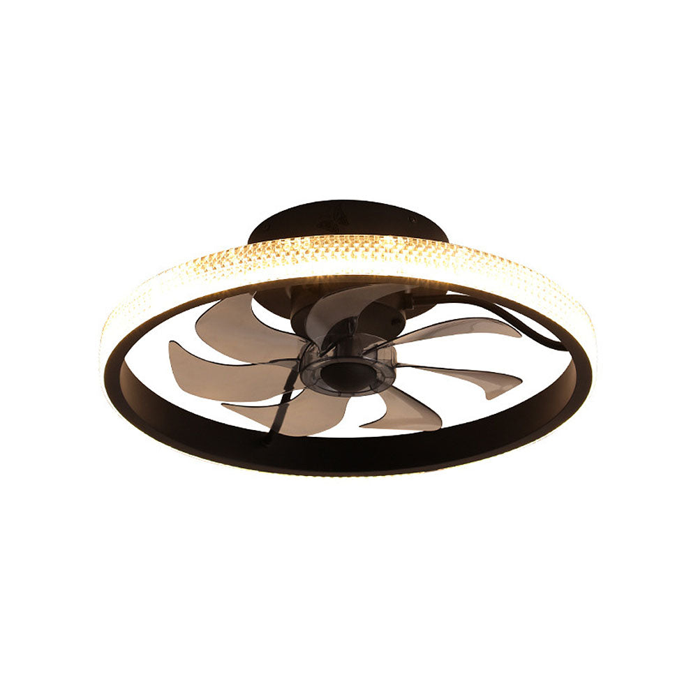Ventilador de techo inteligente con luz LED y control remoto