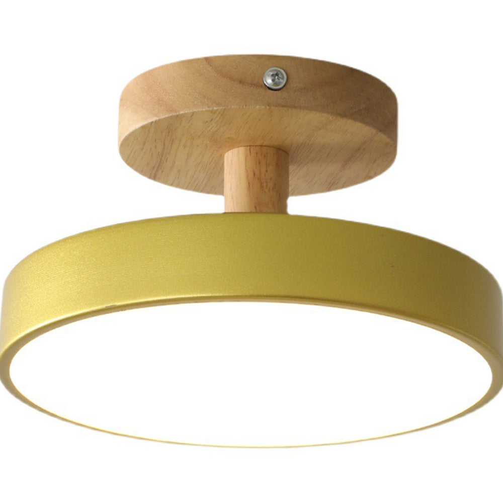 Lámpara de techo redonda de hierro con luz LED