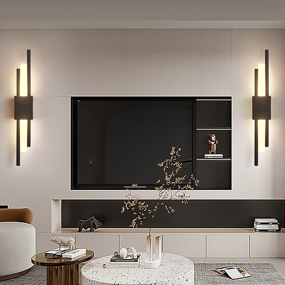 Aplique de pared vertical moderno con luz LED