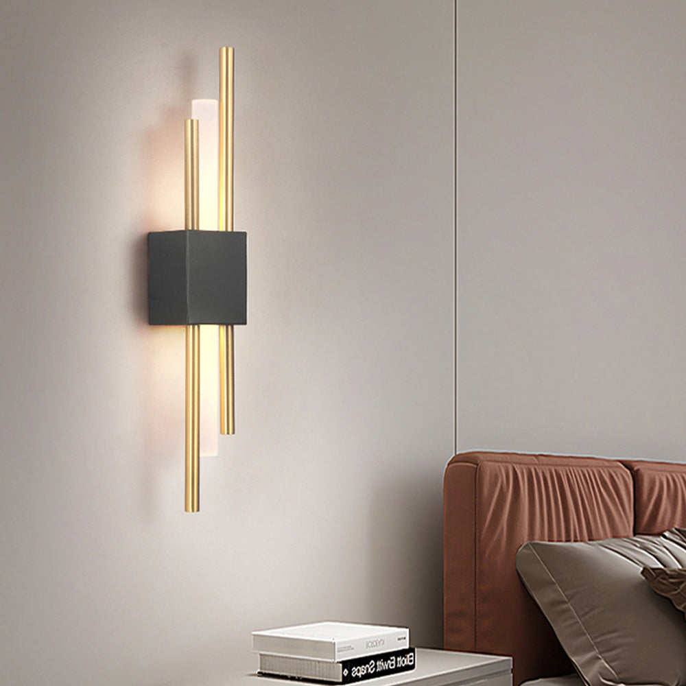 Aplique de pared vertical moderno con luz LED