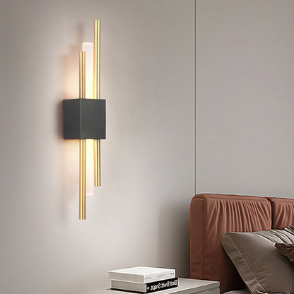 Aplique de pared vertical moderno con luz LED