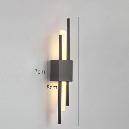Aplique de pared vertical moderno con luz LED
