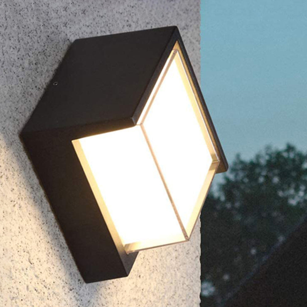Luz de pared exterior LED geométrica