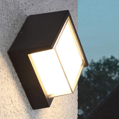 Luz de pared exterior LED geométrica