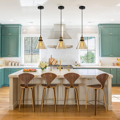 Lámpara colgante transparente para mesita de noche