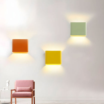 Luz de pared en forma de cubo