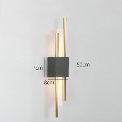 Aplique de pared vertical moderno con luz LED