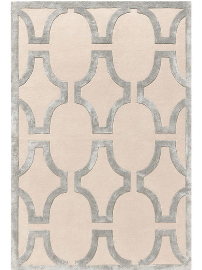 Alfombra de lana crema diseño para sala de estar