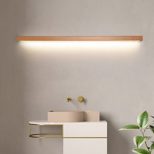Lámpara de pared lineal moderna de madera