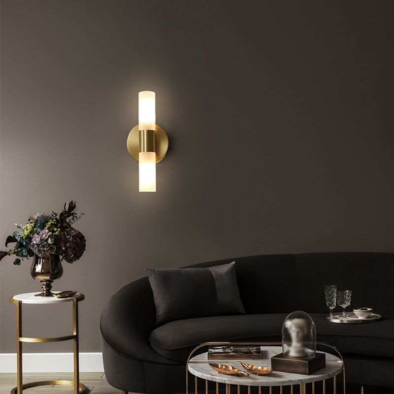 Lámpara de pared LED dorada moderna