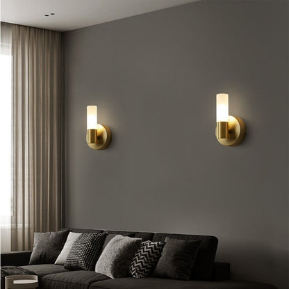 Lámpara de pared LED dorada moderna