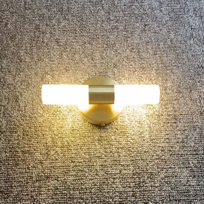 Lámpara de pared LED dorada moderna