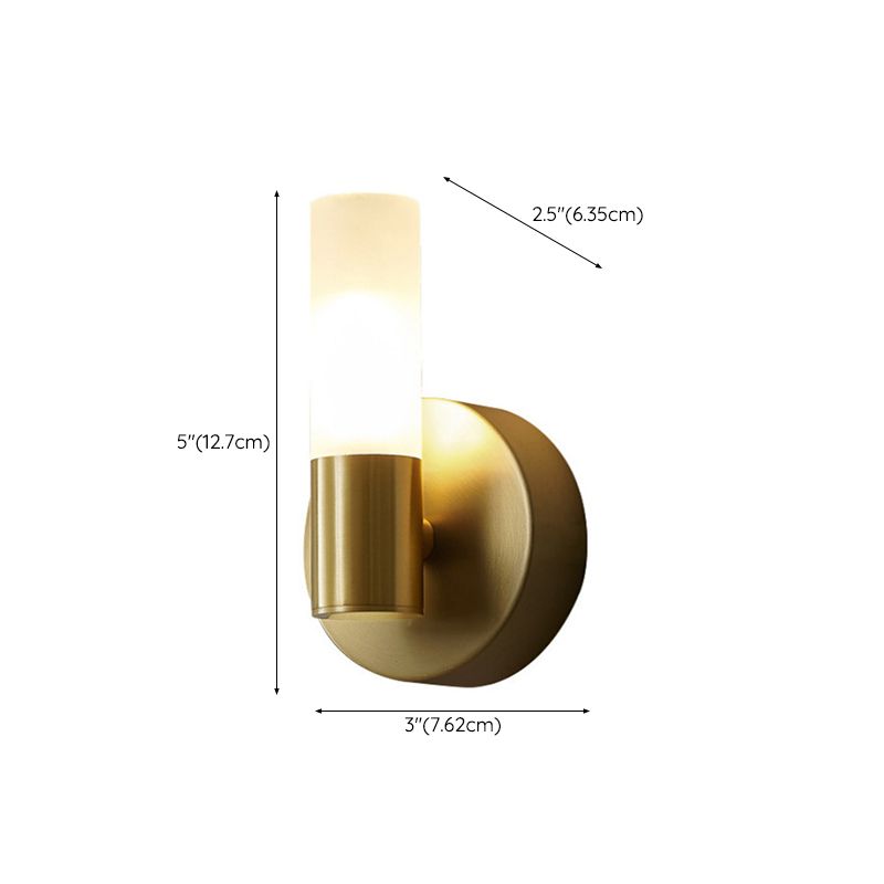 Lámpara de pared LED dorada moderna