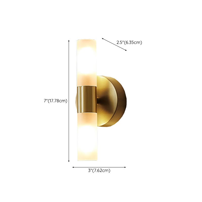 Lámpara de pared LED dorada moderna