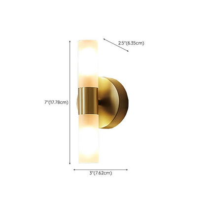 Lámpara de pared LED dorada moderna