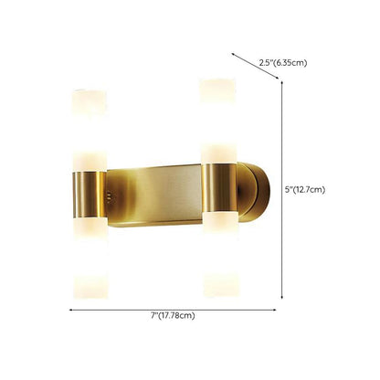 Lámpara de pared LED dorada moderna