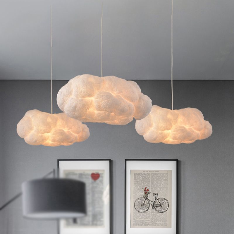 Lámpara colgante LED con forma de nube