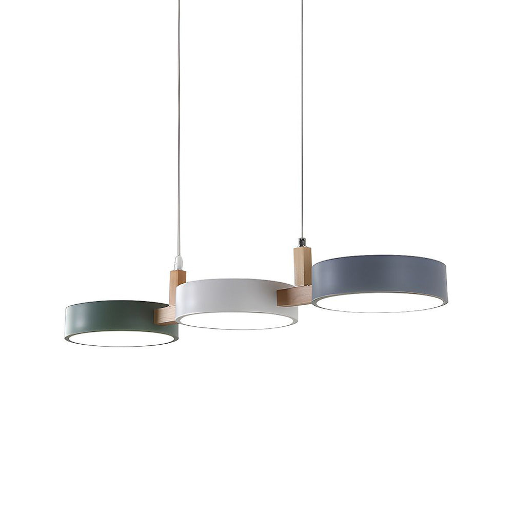 Lámpara colgante moderna de cilindro con múltiples luces