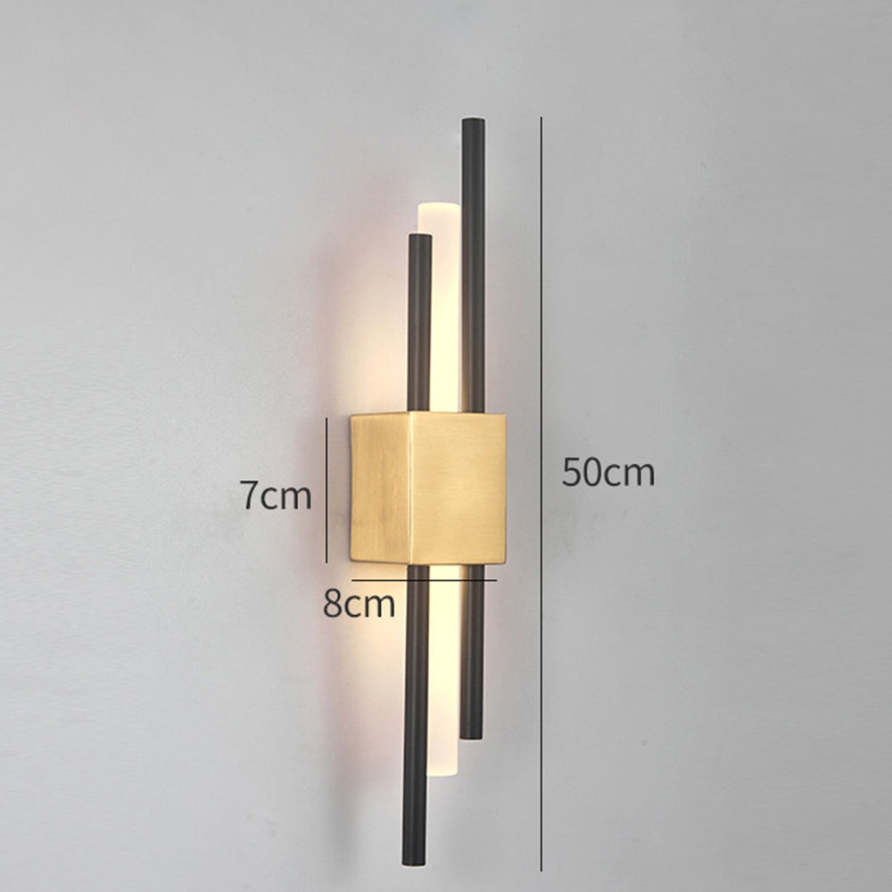 Aplique de pared vertical moderno con luz LED