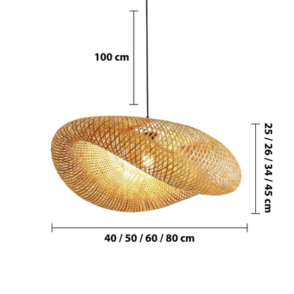 Lámpara colgante de diseño natural de bambú