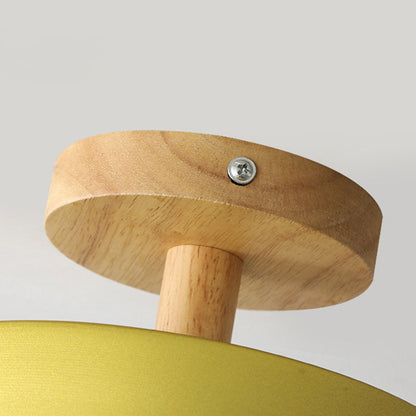 Lámpara de techo redonda de hierro con luz LED