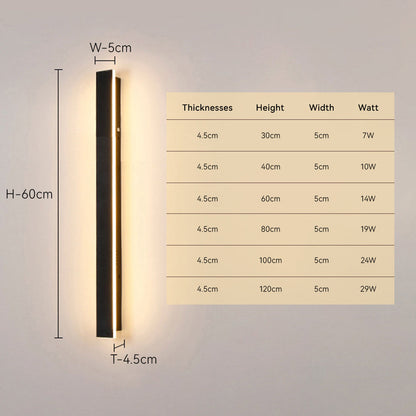 Luz de pared exterior LED negra IP65