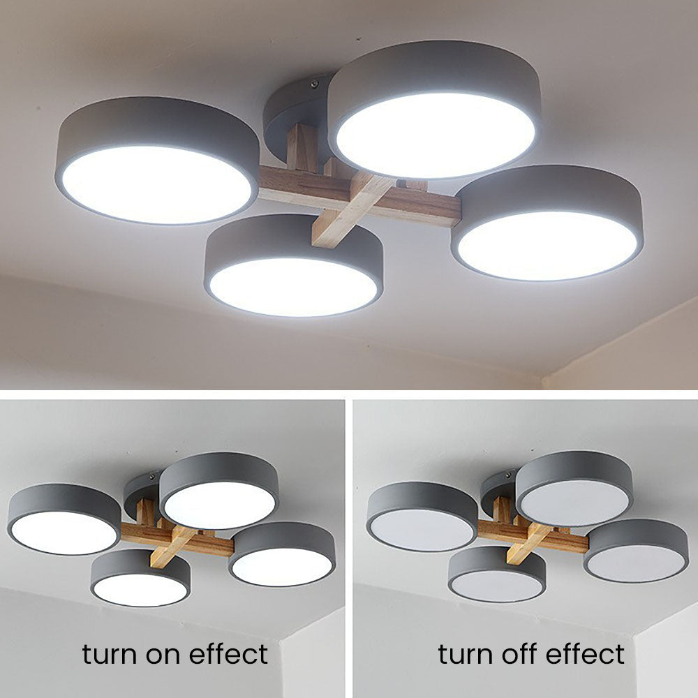 Lámpara de dormitorio moderna empotrada