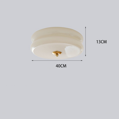 Lámpara de techo Art Decó color crema