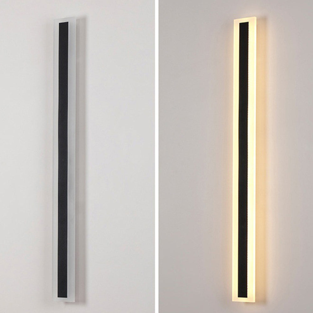 Lámpara de Pared Exterior Moderna Negra con LED IP65