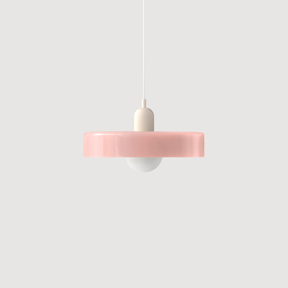 Lámpara colgante de vidrio colorido estilo Bauhaus