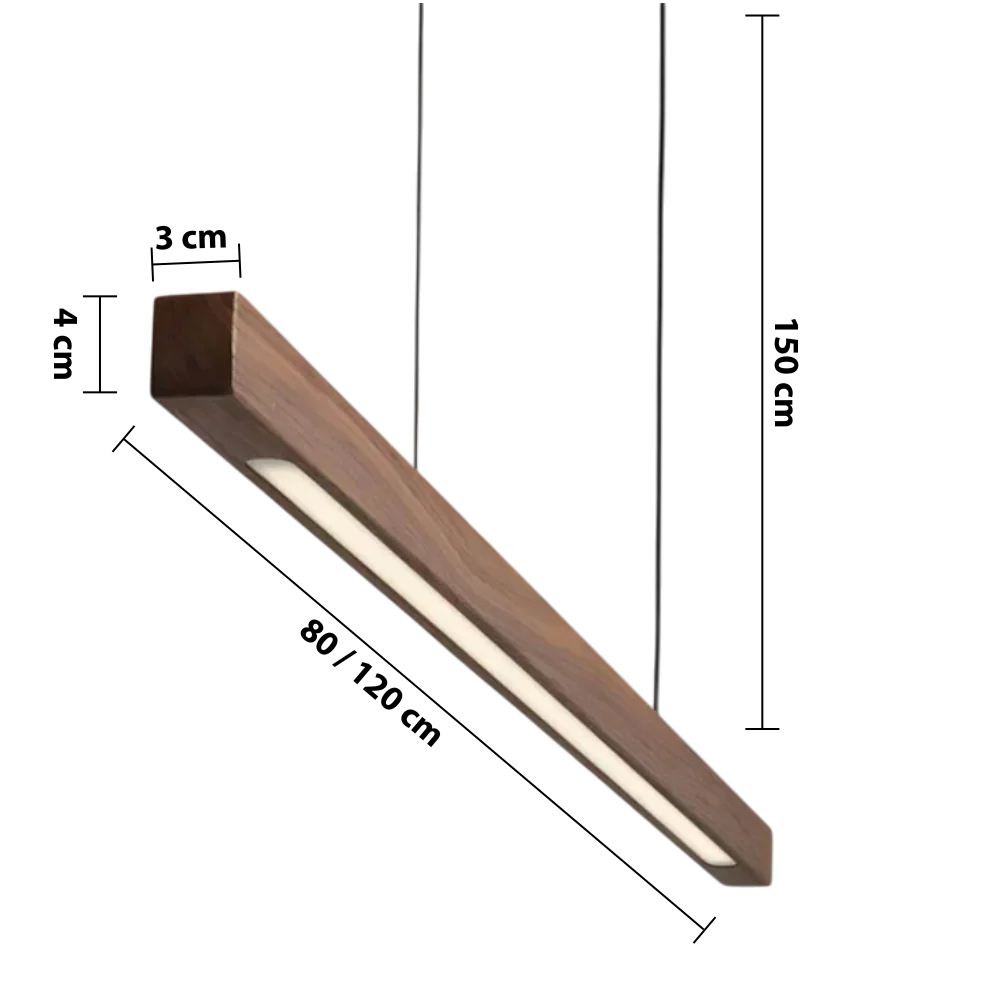 Lámpara colgante moderna de madera escandinava