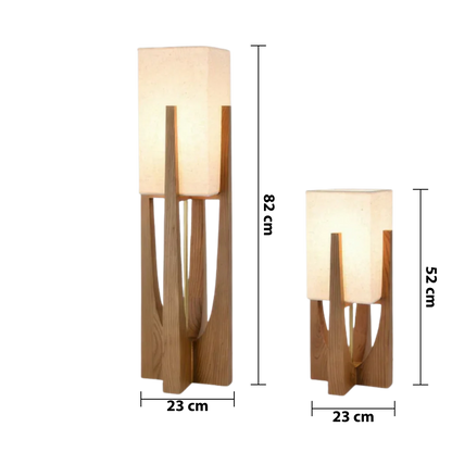 Lámpara de pie minimalista de madera