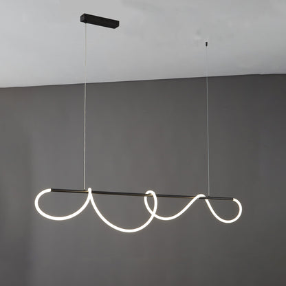 Lámpara colgante LED moderna con diseño de cuerda